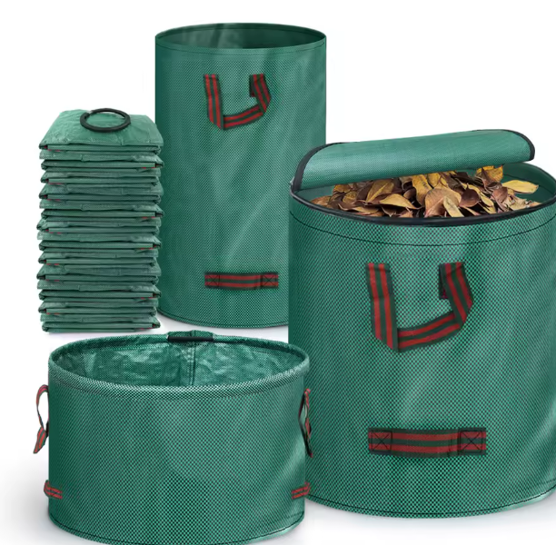 Folding garden waste bin