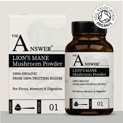 Lion's Mane 100% Organic Mushroom Powder