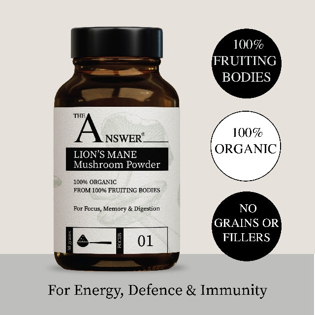 Lion's Mane 100% Organic Mushroom Powder