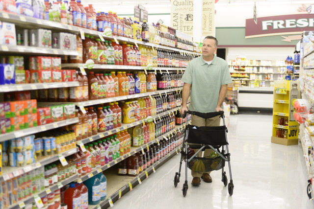 Ez Fold N Go Rollator - Black Walnut