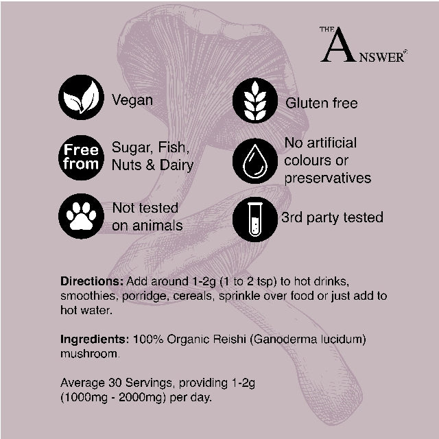 Reishi 100% Organic Mushroom Powder