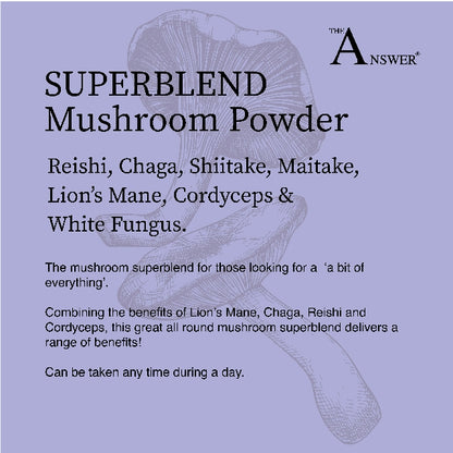 Superblend 100% Organic Mushroom Powder