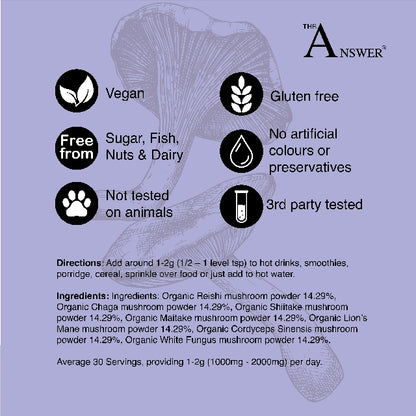 Superblend 100% Organic Mushroom Powder