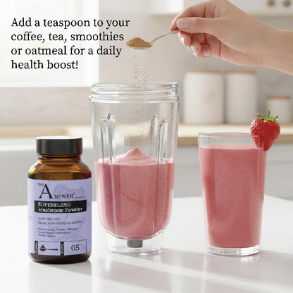 Superblend 100% Organic Mushroom Powder