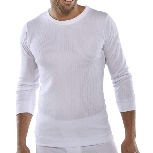 White Thermal Vest Long Sleeve