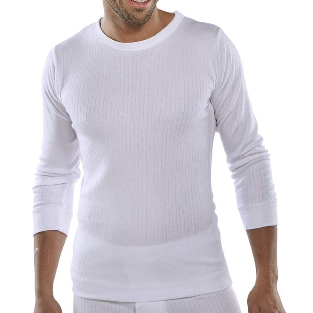White Thermal Vest Long Sleeve