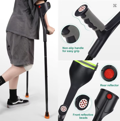 Folding Crutches (Black - Pair)
