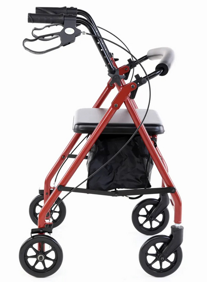 Compact Aluminium Rollator - Red