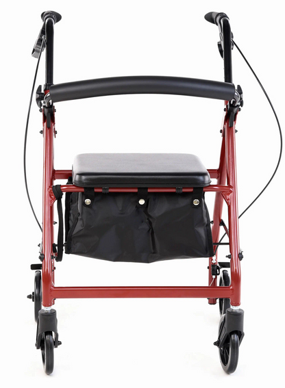 Compact Aluminium Rollator - Red